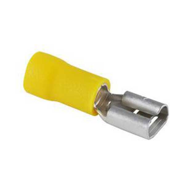 Yellow Vinyl Insulated Female Quick Disconnects 12-10 AWG 4pc
