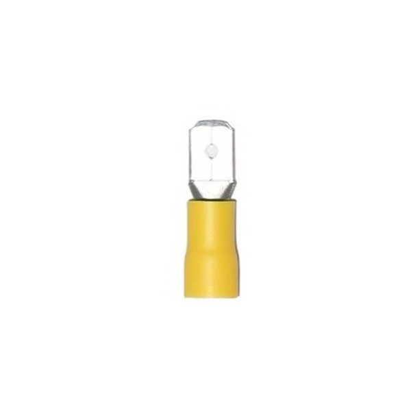 Yellow Vinyl Insulated Male Quick Disconnects 12-10 AWG 4pc